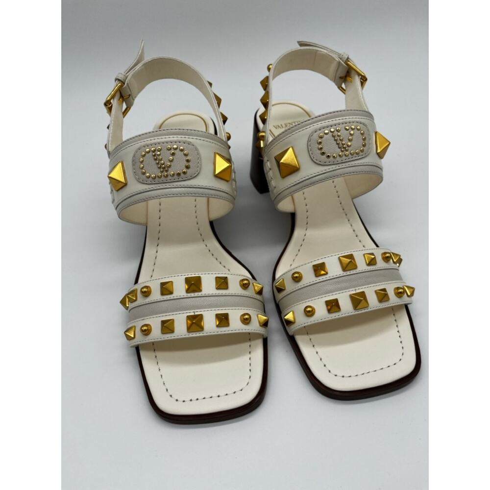 Valentino Garavani Vlogo Rockstud 60 Sandals Heeled White - 38.5 US 8.5 - Picture 5 of 15